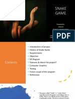 Presentation of Snake Game