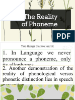 The Reality of Phoneme