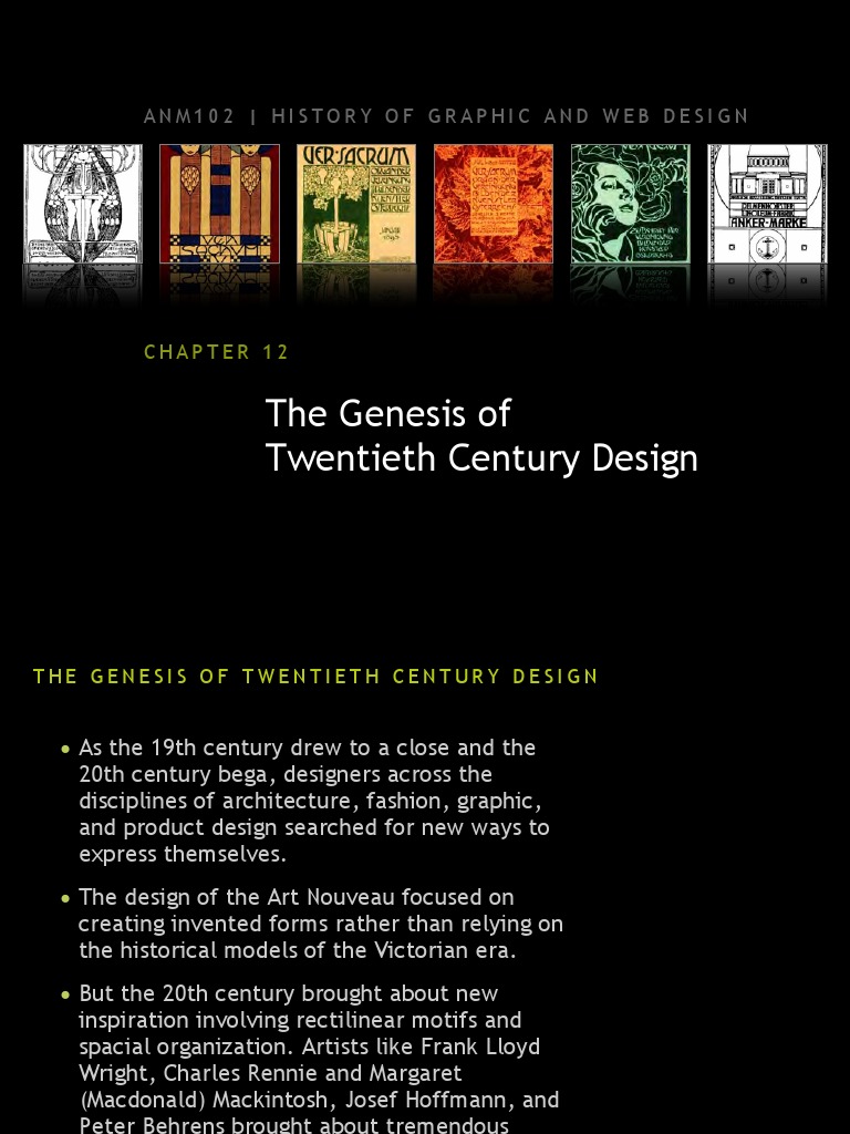 Genesis of 20th Century Design | PDF | Sans Serif | Decorative Arts