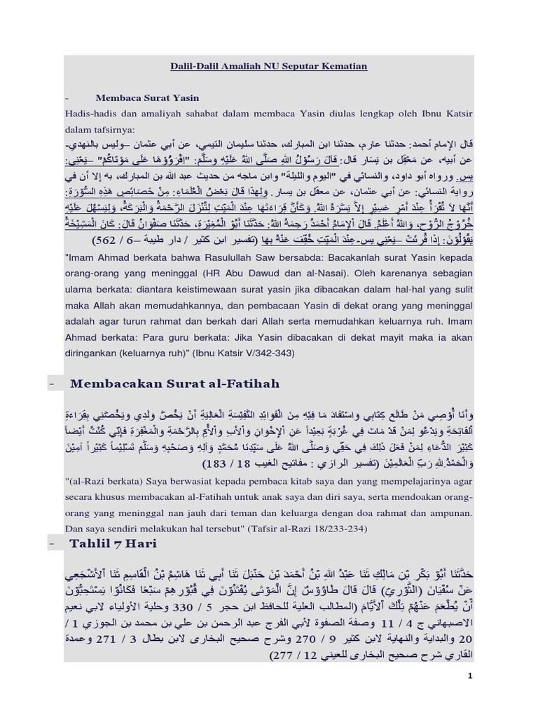 Doa Orang Meninggal Nu