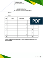 Template Absensi Rapat