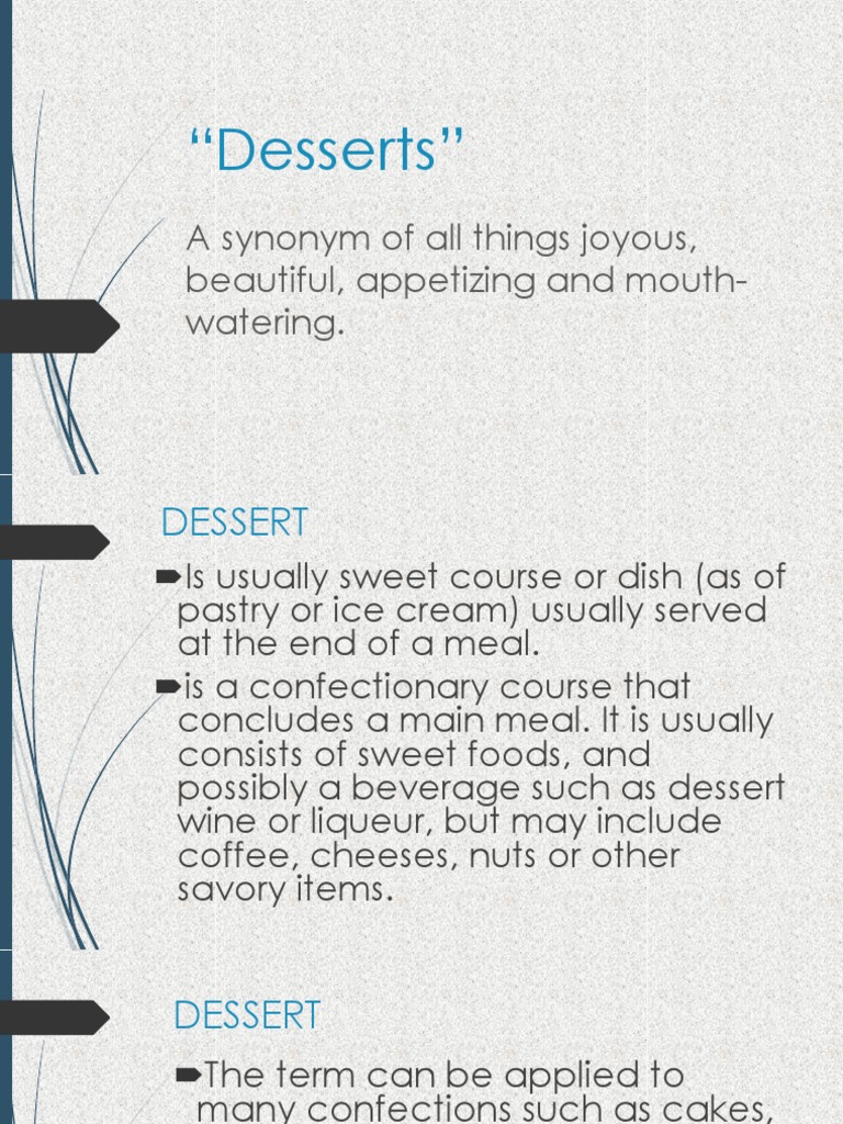 History of Dessert 1 PDF Pudding Desserts