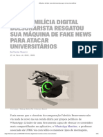 Máquina de Fake News Bolsonarista Agora Mira Universitários