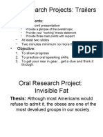 Oral Research Project Trailers