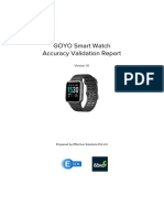 GoYo Wristband Accuracy Validation Report