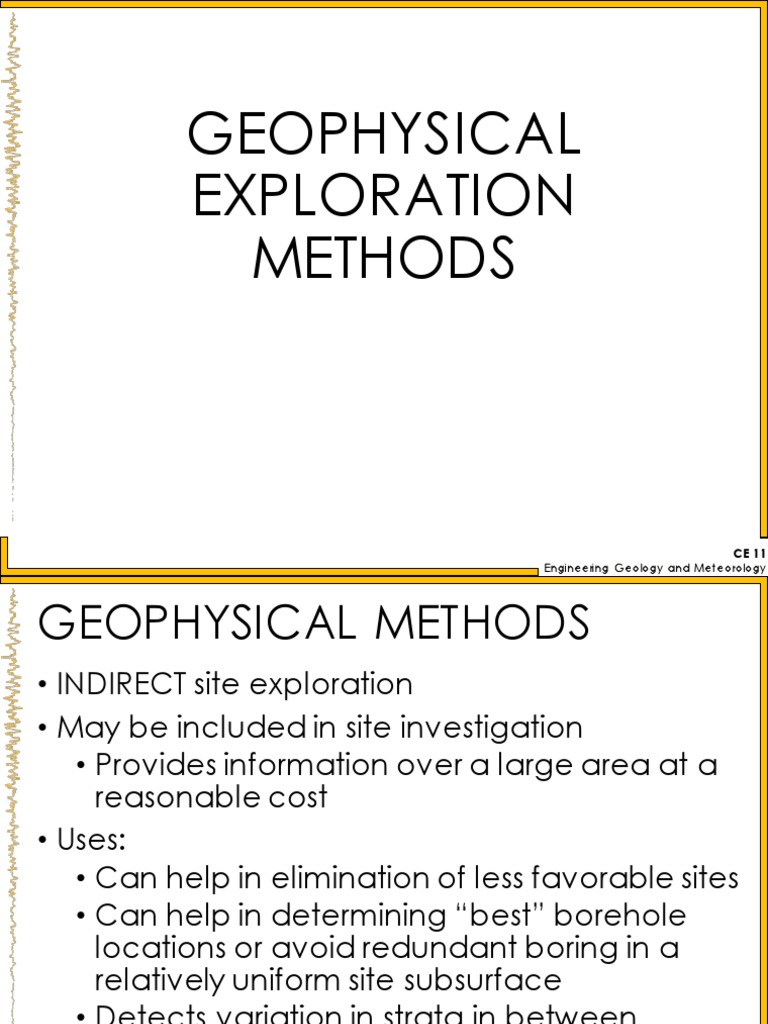 Geophysical Exploration Methods Overview | PDF | Seismology ...