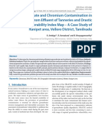 Nitrate and Chromium Contamination in Groundwater From Effluent of Tanneries and Drastic Vulnerability Index Map - A Case Study of Ranipet Area, Vellore District, Tamilnadu