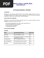 Education Vocabulary For IELTS