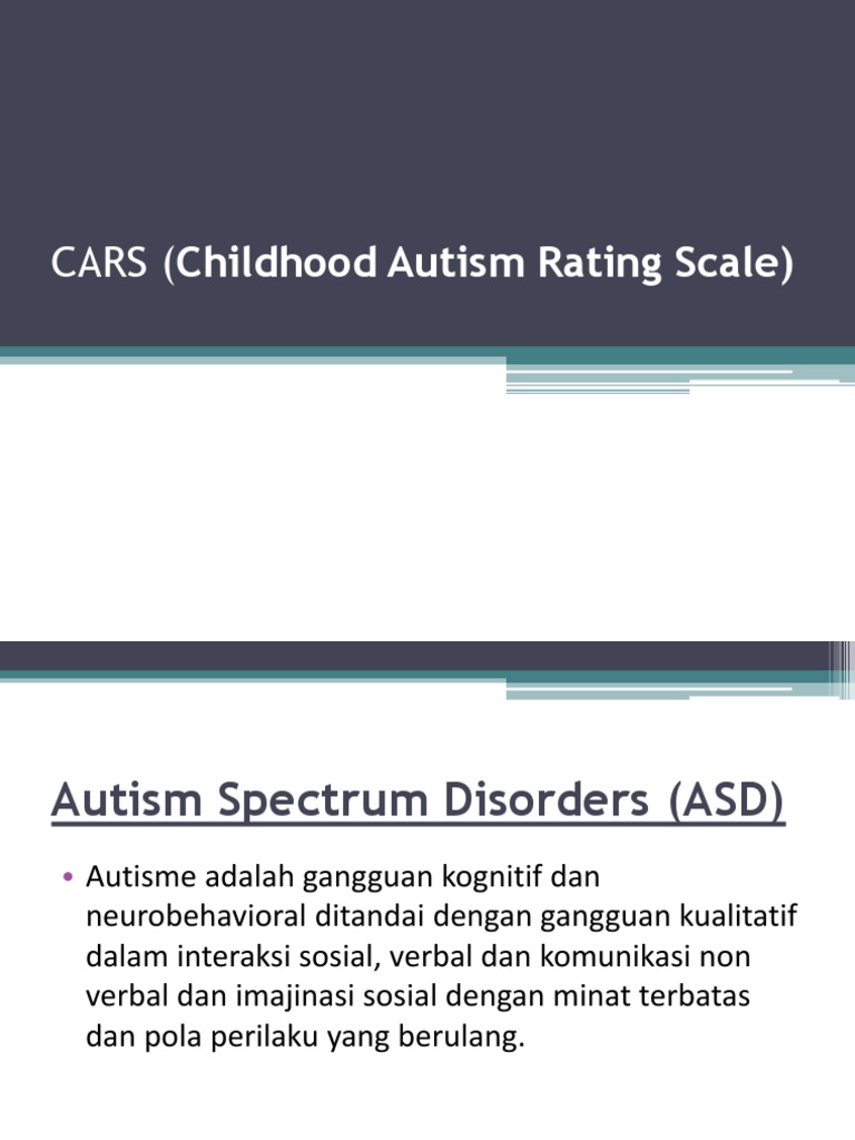 Skala CARS untuk Diagnosa Autisme | PDF