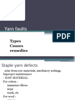 Yarn Faults: Types Causes Remedies