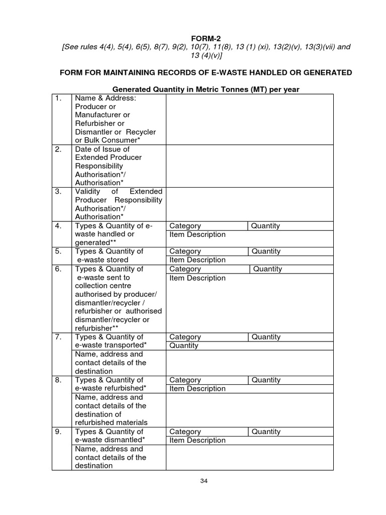 Form 2 E Waste | PDF | Economy And The Environment | Waste