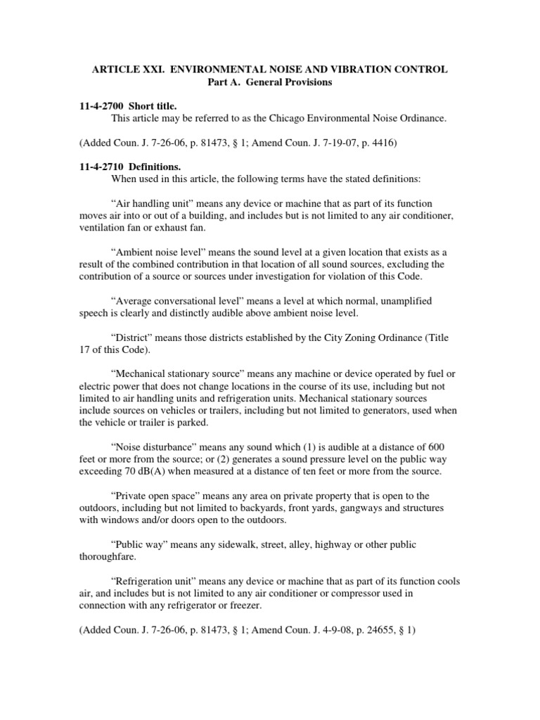 Chicago Environmental Noise Ordinance_2 Sound Nature Free 30day Trial Scribd