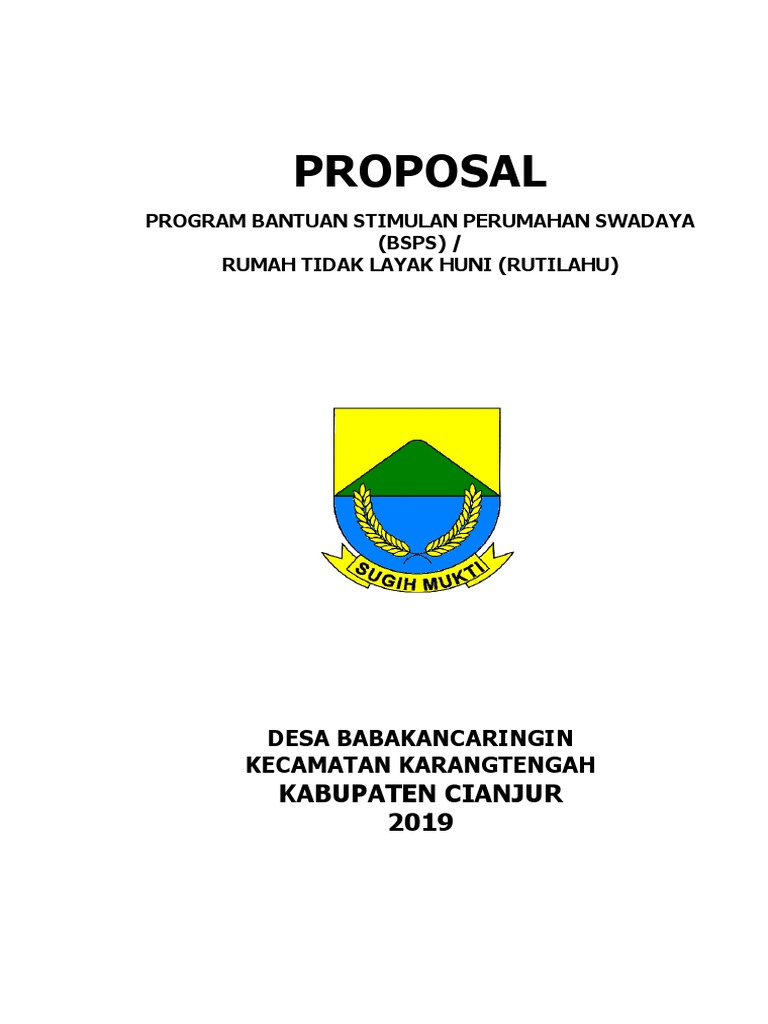 Contoh Proposal Bsps-Rutilahu | PDF