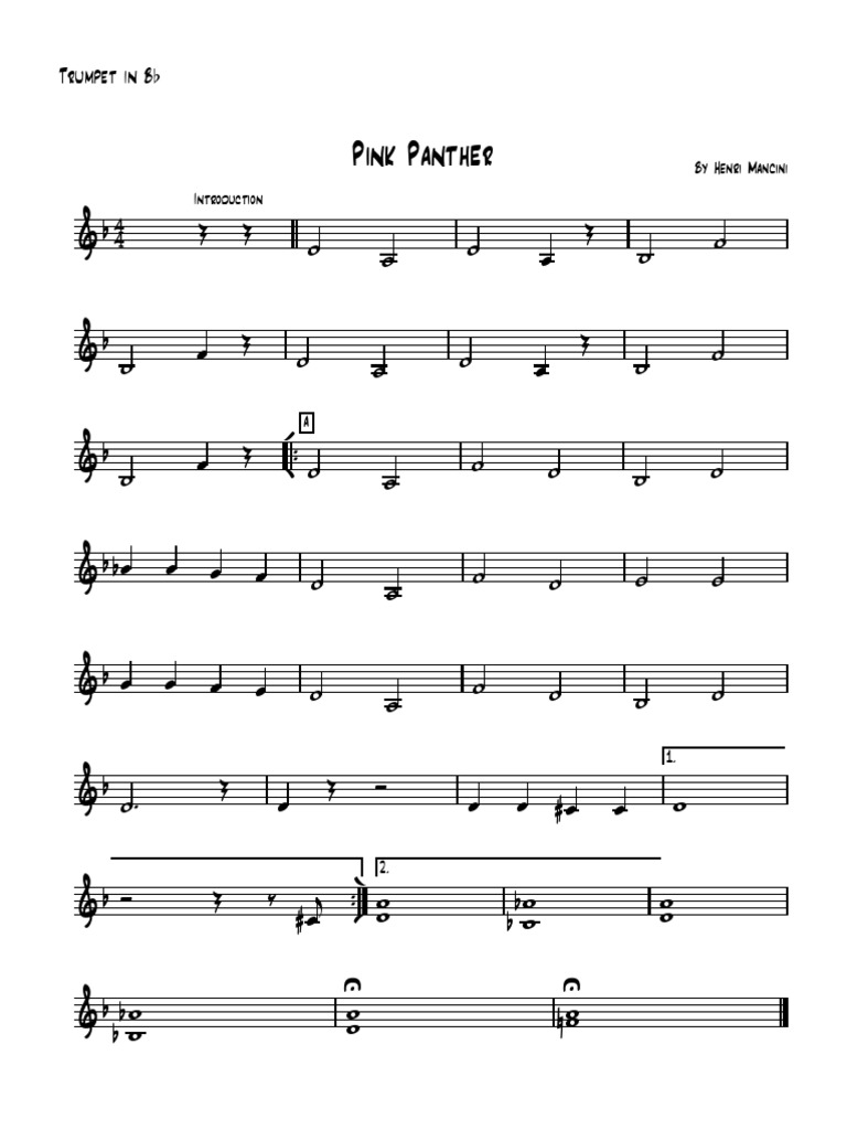 Pink Panther Pink Panther Trumpet in Bb 2