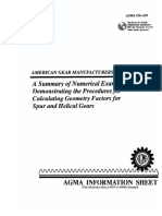 Agma-918-A93 Examples For Calculationg Geometrical Factors For Spur An Helical Gears PDF