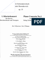 Shostakovich - Piano Concerto With Trumpet and Orchestra No.1 Op.35 (2 Pianos Reduction by The Composer) PDF