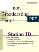 Common Broadcasting Terms