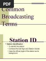 Common Broadcasting Terms