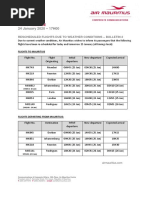 Rescheduled Flights Due to Weather Conditions 