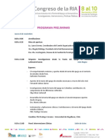 Congreso RIA: Programa preliminar del evento con ponencias sobre teoría del apego