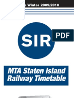MTA Staten Island Railway Timetable: Black Plate