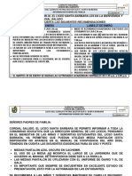 Avisos Inicio de Año Padres de Familia 2020