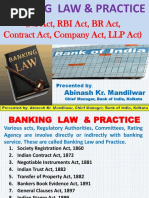 Banking Law & Practice (NI Act, RBI Act, BR Act, Contract Act, Company Act, LLP Act)