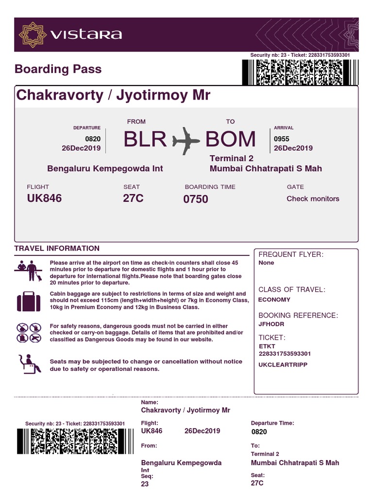 vistara cabin baggage size