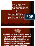 Relatia Violenta Domestica Si Tulb de Personal It Ate PPT