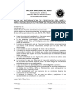 Acta de Informacion de Derechos Del Niño, Niña, Adolescente Victima de Violencia Sexual