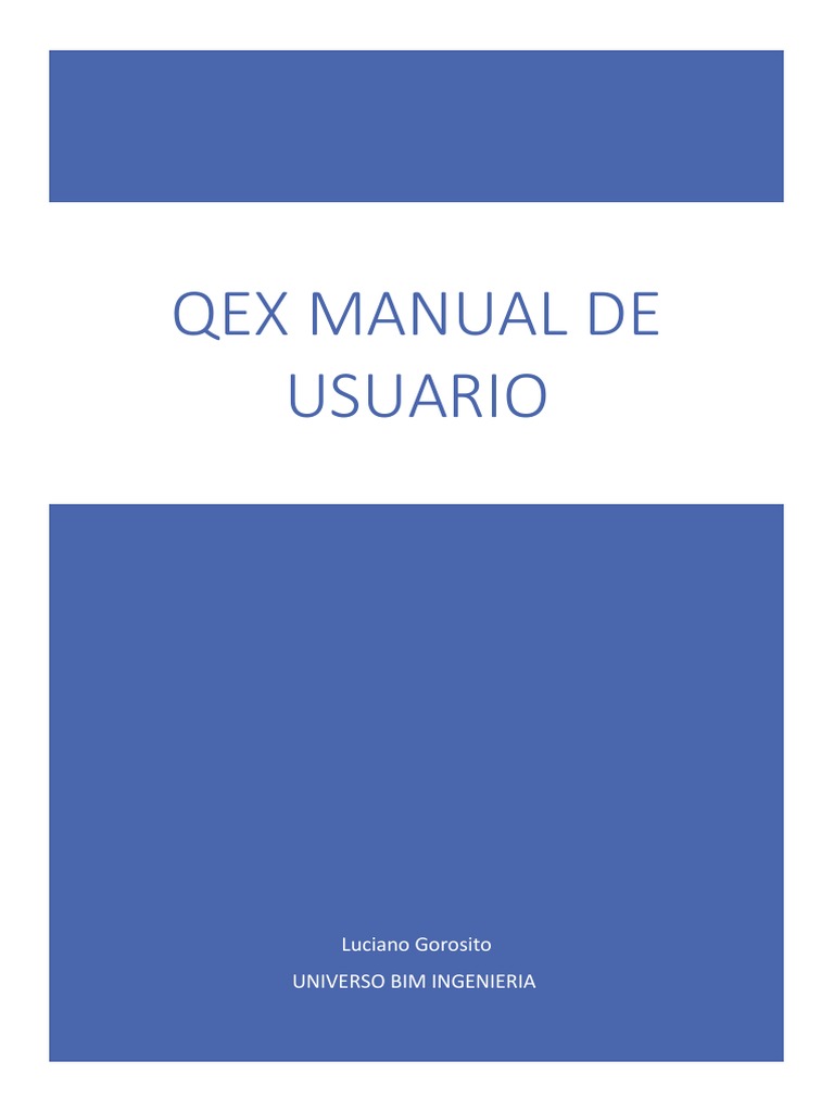 Qex-Manual de Usuario | PDF | Autodesk Revit | Microsoft Excel