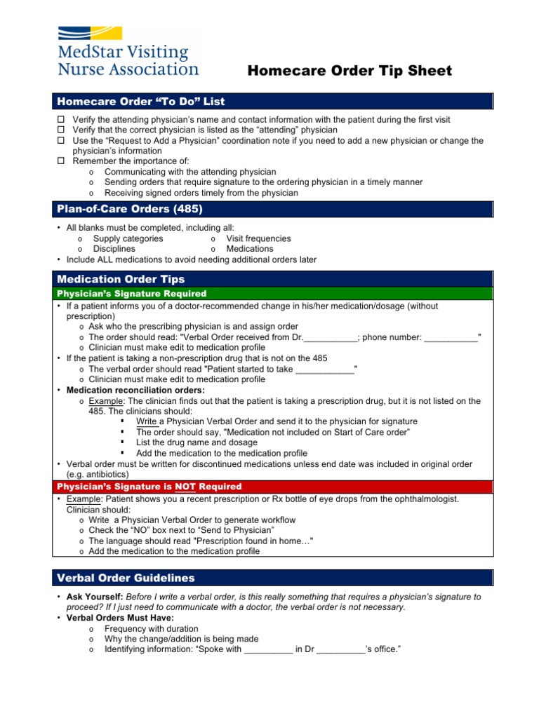 Order Tip Sheet - FINAL  PDF  Medical Prescription  Health Care