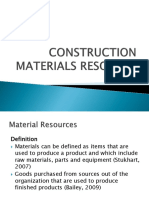 Construction Materials Management