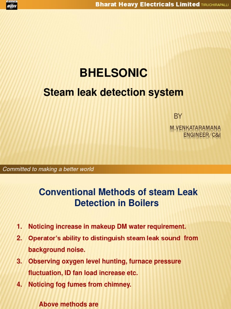 BHELSONIC: Advanced Steam Leak Detection | PDF | Leak | Boiler