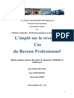 L'impôt Sur Le Revenu Cas Du Revenu Professionnel