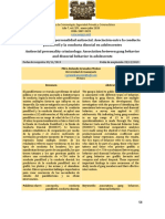 Criminología de La Personalidad Antisocial. Asociación Entre La Conducta Pandilleril y La Conducta Disocial en Adolescentes