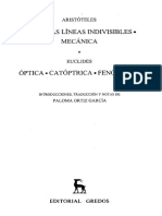 Aristóteles - Sobre Líneas - Mecánica - Euclides - Optica PDF