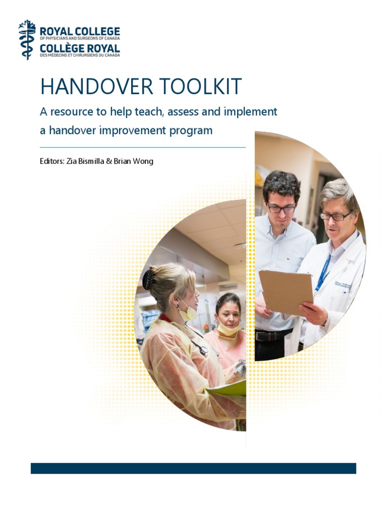Canmeds Handover Toolkit e PDF Patient Safety Residency (Medicine)