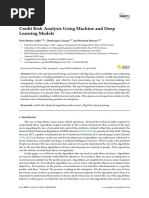 Credit Risk Analysis Using Machine and Deep Learning