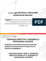 Liderazgo Directivo y Desarrollo Profesional Docente