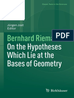 [Classic Texts in the Sciences] Bernhard Riemann (auth.), Jürgen Jost (eds.) - On the Hypotheses Which Lie at the Bases of Geometry (2016, Birkhäuser Basel).pdf