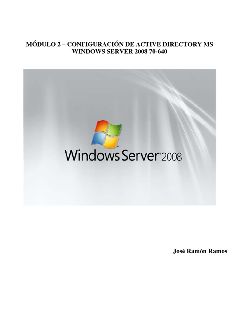 Configuración de Active Directory 2008 | PDF | Windows Server 2008 ...