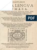 Ludovico Bertonio Vocabulario de La Lengua Aymara 1612 2 Vol PDF