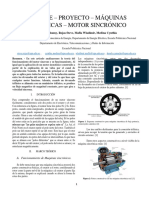 Informe sobre el motor síncronico: teoría, partes y tipos de excitación