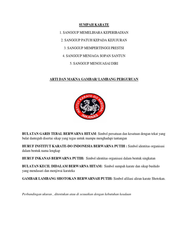 42 Gambar Logo Karate Inkanas Terbaik Lingkar Png