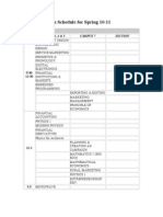 Proposed Exam Schedule For Spring 10-11: Time CAMPUS 1, 4 & 5 Campus 7 Section