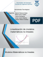 Linealización de Modelos Matemáticos No Lineales