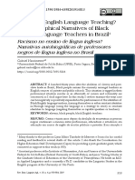 NASCIMENTO, Gabriel - Racism in English Language Teaching? Autobiographical Narratives of Black English Language Teachers