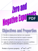 Zero and Negative Exponents