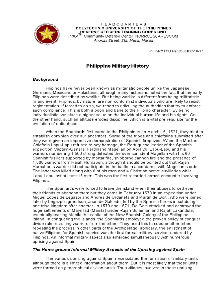 Philippine Military History | PDF | Juan Ponce Enrile | Corregidor
